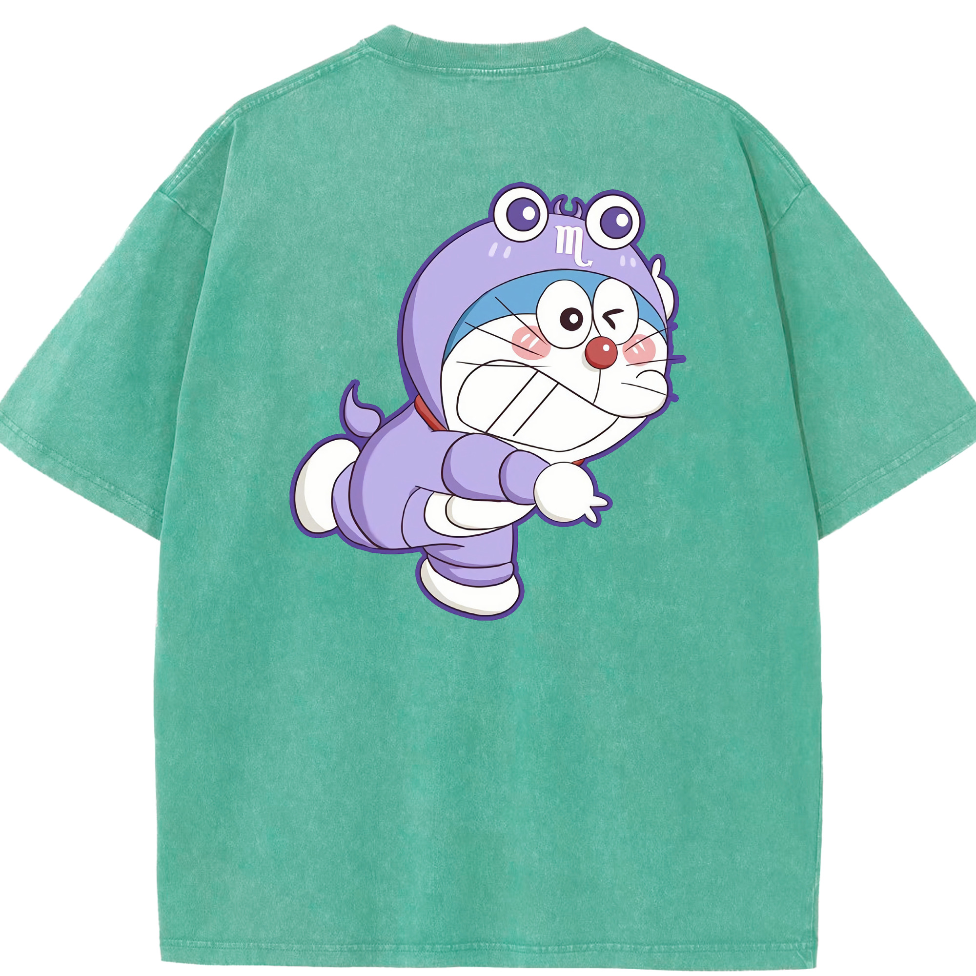（画像用） ドラえもん Doraemon 綿100% ヴィンテージ風 半袖Tシャツ（背面プリント）